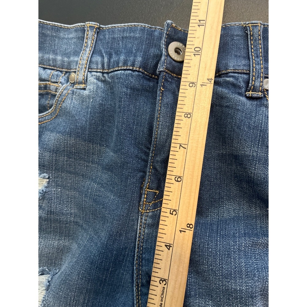 Torrid Bombshell Skinny Jeans Size 12R Distressed Ripped Stretch Denim Blue - Picture 5 of 9